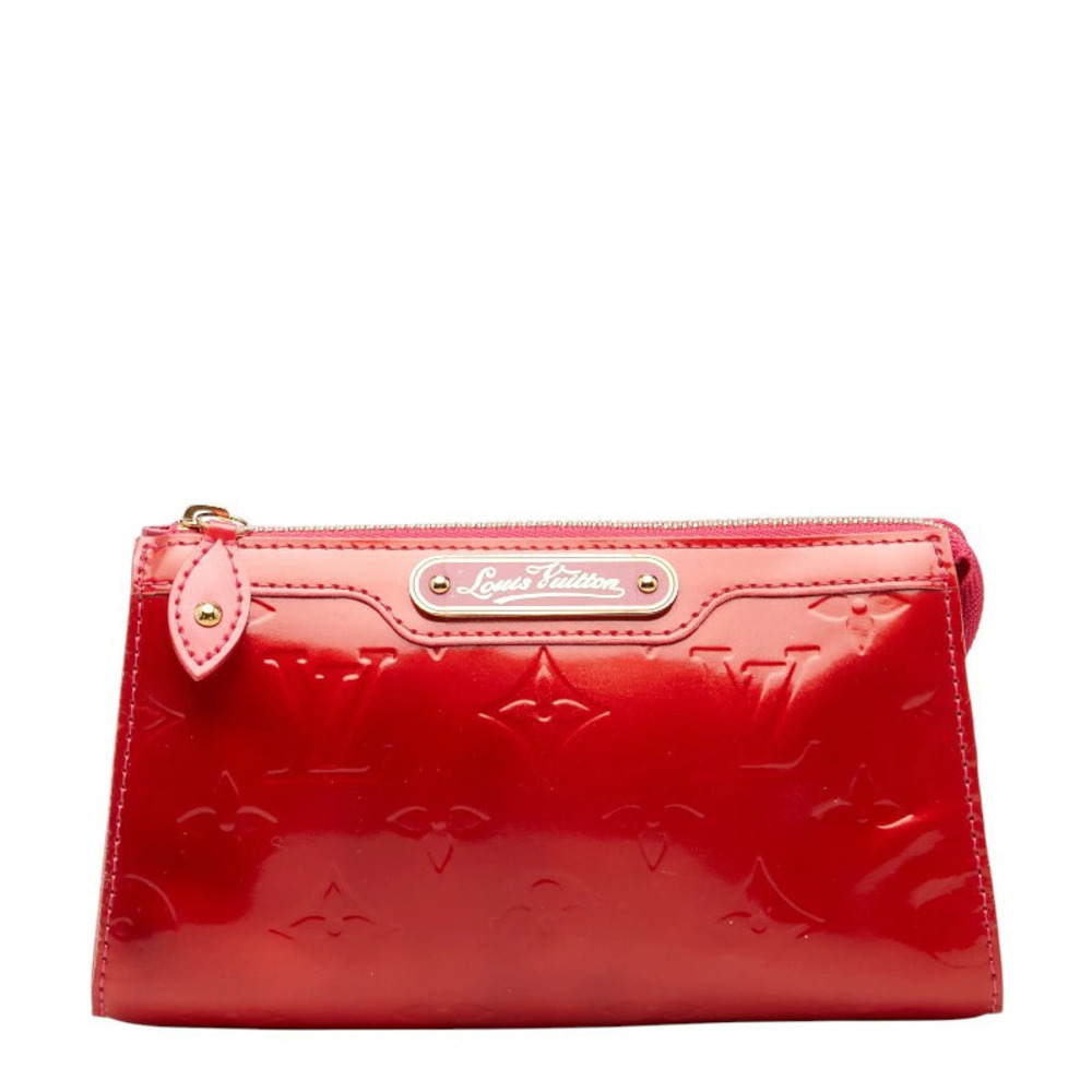 Louis Vuitton Monogram Vernis Trouse Cosmetic Pouch Clutch Rose Pink Pop Enamel